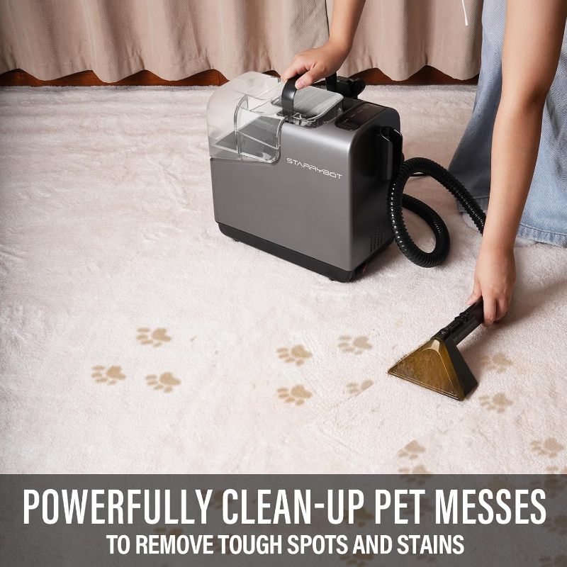Photo 1 of Portable Carpet&Upholestery Cleaner Machine with Steam and Heating Techology, 15Kpa Powerful Suction with Versatile Tools for Pet, Couch, Car,Self-Cleaning, Spot Cleaner for Stair/Furniture