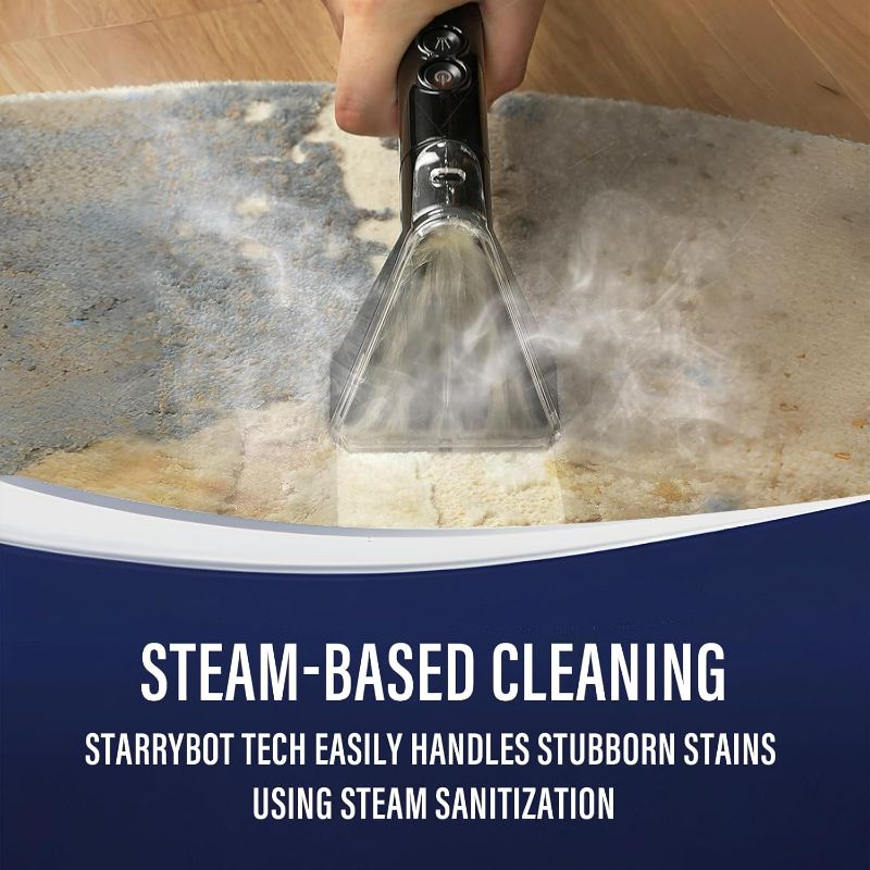 Photo 1 of Portable Carpet&Upholestery Cleaner Machine with Steam and Heating Techology, 15Kpa Powerful Suction with Versatile Tools for Pet, Couch, Car,Self-Cleaning, Spot Cleaner for Stair/Furniture