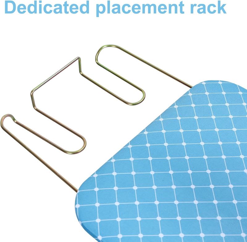Photo 1 of Ironing Board, Foldable Ironing Board with Iron Rest, Full Size Iron Board, Adjustable Height, 4 Heavy-Duty Sturdy Metal Legs Blue
