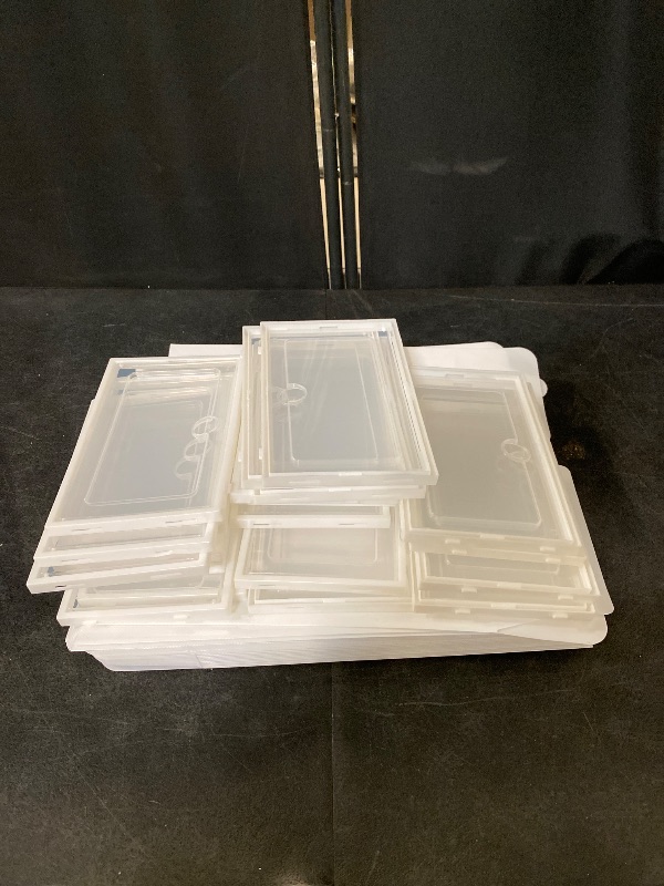 Photo 1 of 12PCS Box containers with lids closet organizer Shoes Storage Bin storage cubes shoe organizer for closet Shoe Container storage bins with lids white clamshell shoe box thicken