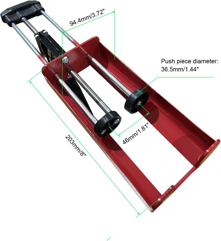 Photo 1 of uxcell Manual Adhesive Application Applicator, Dual Component Cartridges Epoxy Caulk Gun, 25:1 Thrust rate for 400 ML (1:1), Red