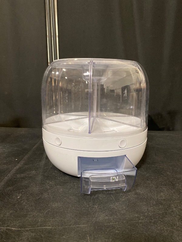 Photo 1 of Grain and Rice Dispenser, 8 Quarts Rotating 360° Kitchen Dry Food Storage Container with 6 Compartments, Easy Disassembly for Cleaning, Compact Design