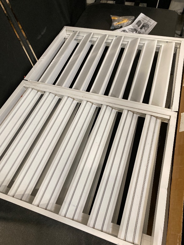 Photo 1 of Air Conditioner Fence for Outside 43.31''x23.62''x31.5'' Aluminium Alloy Privacy Fence Cover, Air Conditioner Cover Fence Screen for Garden Yard (White)