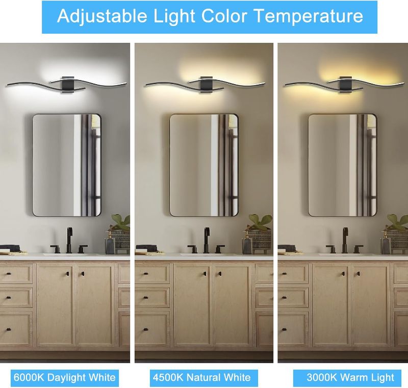 Photo 1 of Long Wall Sconce Black Wall Light Set of 2, Plug in 14W LED Wall Light Fixtures, Indoor Wall Lighting Fixture with Cord for Bedroom Living Room Porch(Black,2pcs)