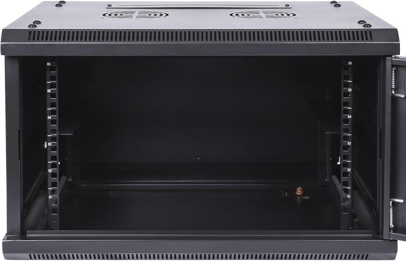 Photo 1 of 6U Wall Mount Server Cabinet Network Rack Enclosure Locking Glass Door by NETECABLE