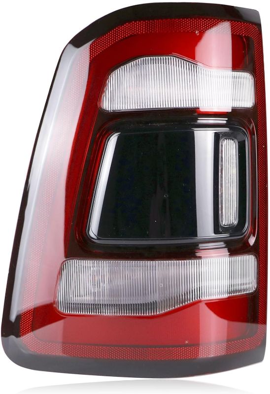 Photo 1 of LED Tail Lights Assembly Without Blind Spot Compatible with Ram 1500 2019 2020 2021 2022 Left Driver Side Taillights Rear Brake Light Tail Lamps Replace 55112993AB Black Smoke