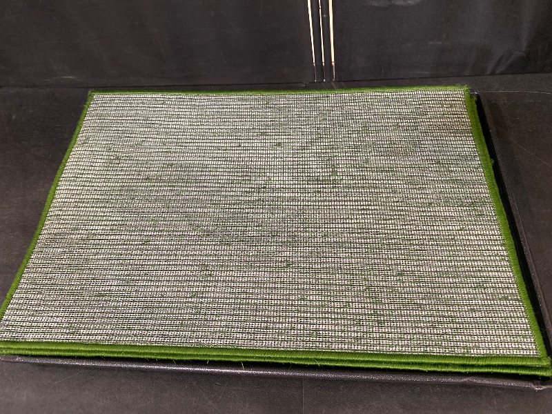 Photo 1 of Hq4us Dog  Pad with Tray Large 34”×23” Dog Litter Box Toilet with 2×Artificial Grass for Dogs with Hemmed Edge, Pee Pads for Dogs, Realistic, Less Stink, Potty for Balcony