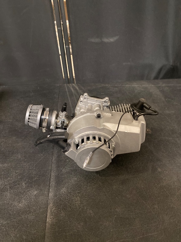 Photo 1 of 2 Stroke Engine Motor 49CC Pull Start Mini Moto Engine Motor Kit for Pocket Bike Mini Dirt Bike ATV Scooter (47/49 CC 2-Stroke Engine)