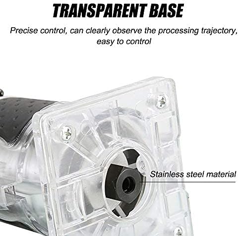 Photo 1 of Wood Router,Router Tool Wood Trimmer Router Electric Hand Trimmer Laminate Milling Engraving Hand Machine Joiner Tool Electric for Slotting Trimming Carving 110V 800W 30000R/MIN