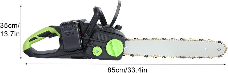 Photo 1 of 16 Inch Electric Chainsaw, 1800W High Power Battery Chain Saw with 2 x 4Ah Batteries, Handheld Cordless Chainsaw for Tree Cutting Garden Pruning Logging, Auto-Lubrication