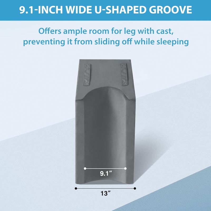 Photo 1 of Leg Elevation Pillows for After Surgery, Injury or Rest, Memory Foam Leg Elevating Pillow, Leg Pillow Elevation Blood Circulation, Knee Pillow Wedge Pillow for Knee Hip Ankle Pain Relief, Grey