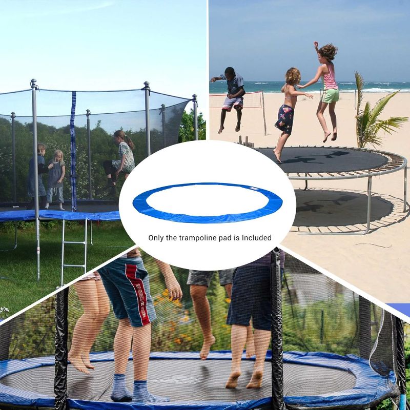 Photo 1 of AW 12/13/14/15FT Trampoline Spring Cover Replacement Trampoline Safety Pad Trampoline Accessories, UV-Resistant, PVC EPE Foam Protection Blue/Multicolor/Green
