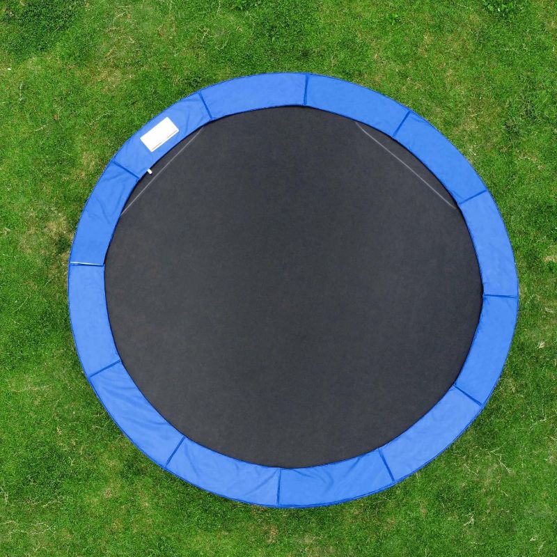 Photo 1 of AW 12/13/14/15FT Trampoline Spring Cover Replacement Trampoline Safety Pad Trampoline Accessories, UV-Resistant, PVC EPE Foam Protection Blue/Multicolor/Green