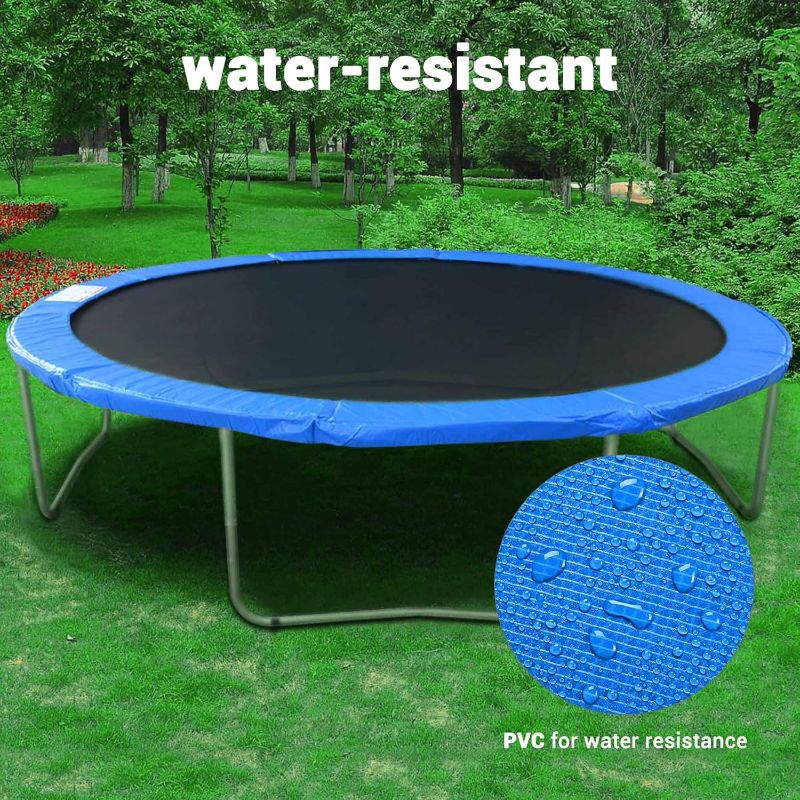 Photo 1 of AW 12/13/14/15FT Trampoline Spring Cover Replacement Trampoline Safety Pad Trampoline Accessories, UV-Resistant, PVC EPE Foam Protection Blue/Multicolor/Green