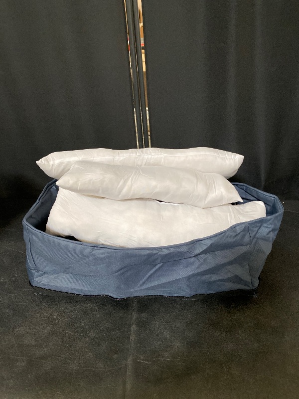 Photo 1 of Miguel Waterproof Outdoor Dog Bed for Medium Small Dogs, Oxford Pet Bed Tough with Sides Easy Clean, All Weather Rectangle Puppy Bed with Removable Cover Bolster Bed Scratch Resistant, 30 inches