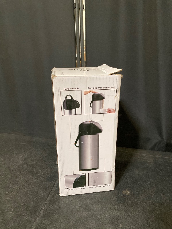 Photo 1 of Cresimo Coffee Carafe with Pump - 102oz / 3L Airpot 12 Hours Large Hot Water Carafe, Cocoa Dispenser for Parties - Tea Flask, Insulated Stainless Steel Air Pots for Hot Beverage Dispenser -Coffee Pump