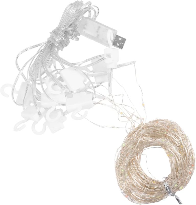Photo 1 of jojofuny Led Curtain String Lights USB Wire Fairy Lights for Home Wedding and Party Decorations for Bedroom and Festival Ambiance