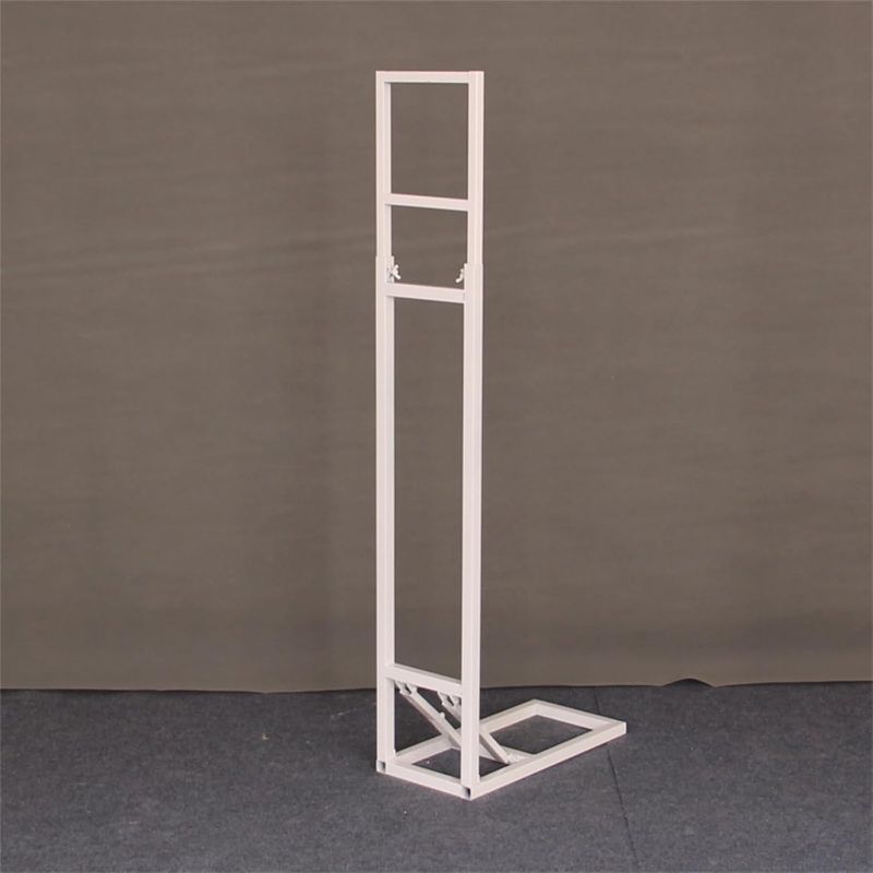 Photo 1 of Folding Wrought-Iron Double Pipe Straight Square Shelf Wedding Stage Backdrop Flower Stand Props Event Party Floral Frame (White)