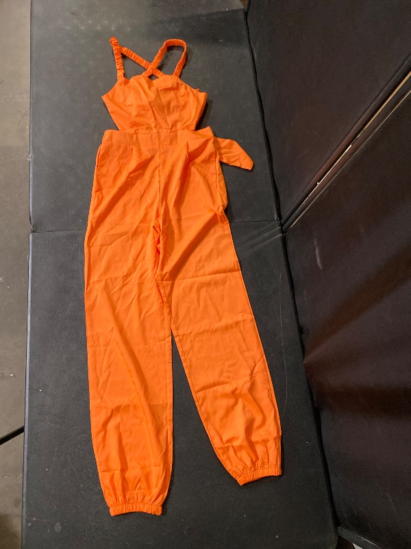 Photo 1 of Small -Sport Jumpsuits for Women Casual Summer Backless Pleated Strap Baggy Catsuit Overalls Sleeveless Loose Jumpers Rompers