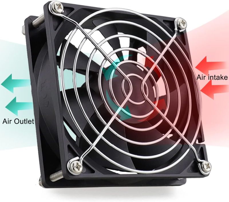 Photo 1 of GDSTIME 92mm x 92mm x 25mm 12V Dual Ball Bearings Brushless Cooling Fan for Desktops, Laptops, Servers, Switches with air tunnel.