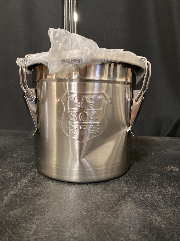 Photo 1 of 6L/1.31gal Stainless Steel Airtight Canister, 304 Stainless Steel Food Storage Canisters with Airtight Lid&Locking Clamp, Metal Kitchen Rice Milk Storage Bucket
