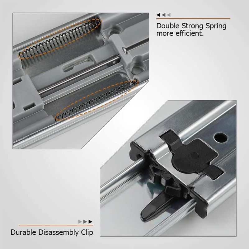 Photo 1 of LONTAN 2 Pairs 18 Inch Soft Close Drawer Slides 3 FOLD Full Extension Dresser Drawer Glides Side Mount Heavy Duty Cabinet Rails 100 LB Load Capacity