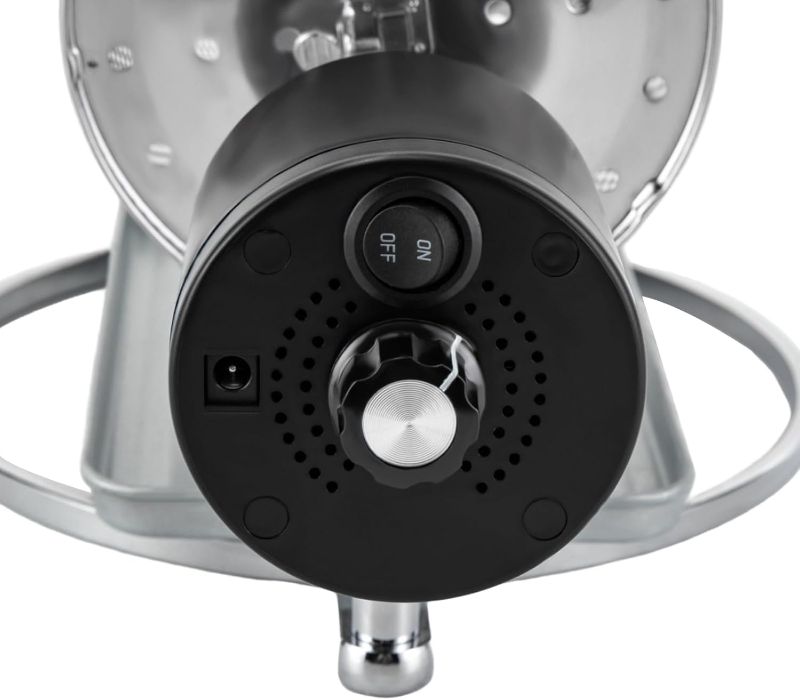 Photo 1 of 110V-240V Electric Coffee Roaster Machine, 14W 46-54 RPM Roller Type Coffee Bean Roaster, Stainless Steel Peanuts Pine Nuts Baking Machine for Homes, Cafes, Hotels