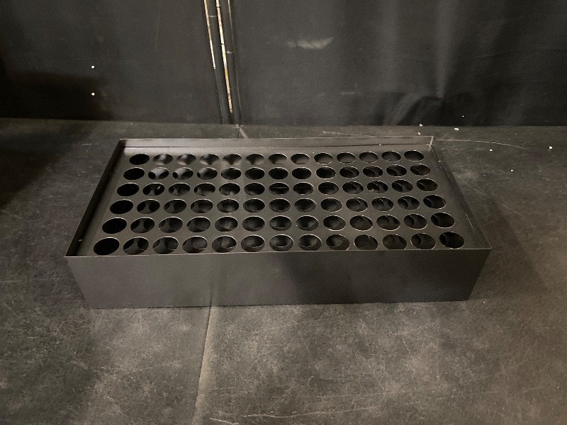 Photo 1 of 78 Holes Tattoo Ink Rack Wall Mounted Iron Pigment Ink Tattoo Bottles Holder Display Stand, Permanent Makeup Tattoo Ink Organizer Shelves for Tattoo Artists