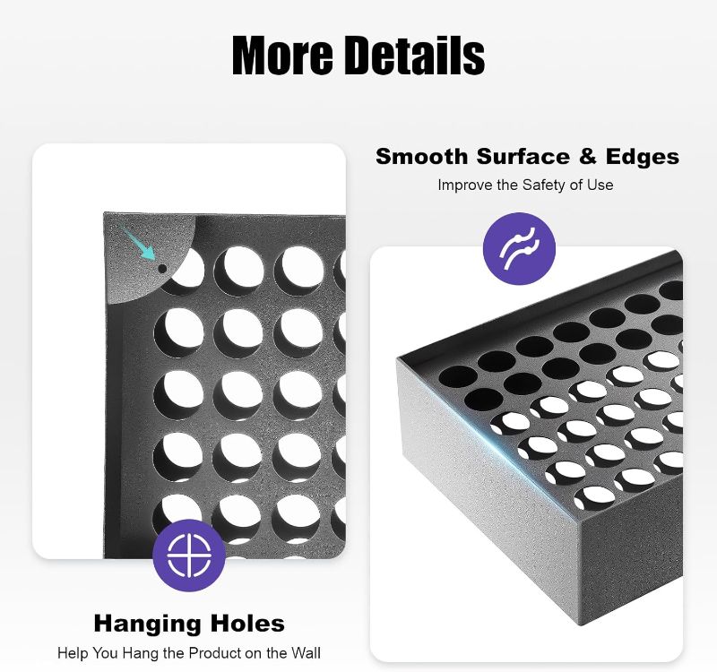Photo 1 of 78 Holes Tattoo Ink Rack Wall Mounted Iron Pigment Ink Tattoo Bottles Holder Display Stand, Permanent Makeup Tattoo Ink Organizer Shelves for Tattoo Artists
