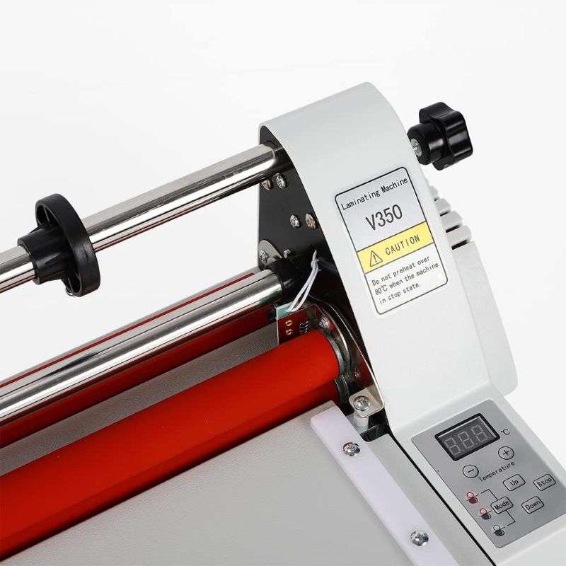 Photo 1 of V350 Hot Cold Roll Laminator, 13" Electronic Laminating Machine Single & Dual Sided 350mm Digital Display Temperature Control with 4 Rollers for Office(US Stock)