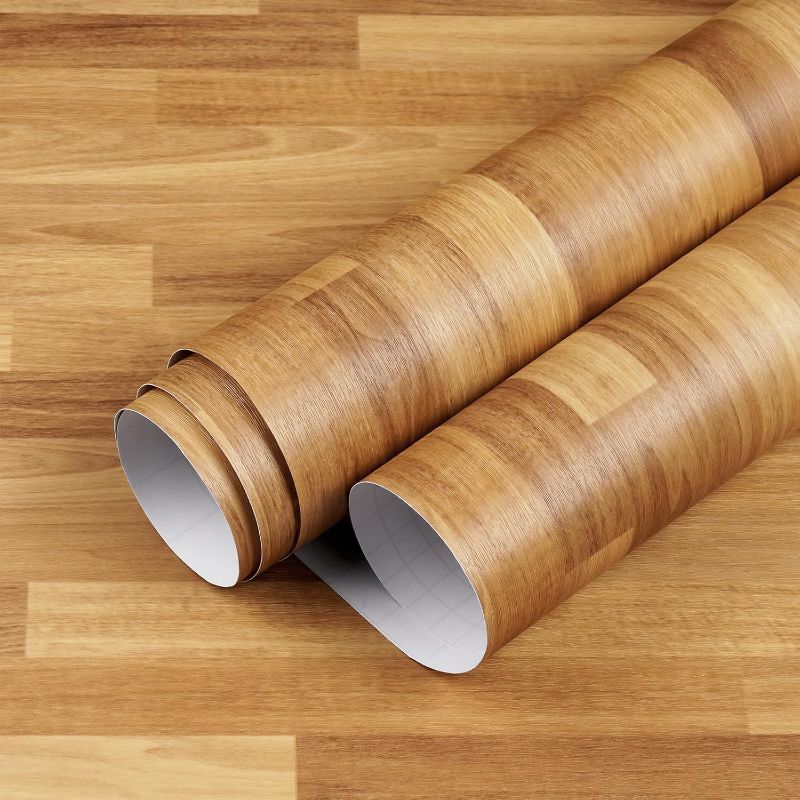 Photo 1 of LACHEERY Butcher Block Countertop Contact Paper 160 x 36 Inch Extra Wide Peel and Stick Wallpaper Wood Contact Paper for Kitchen Bathroom Countertops Counter Top Waterproof Removable Wood Wall Paper