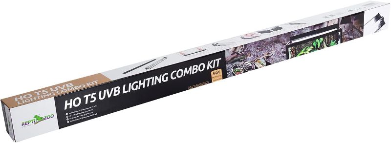 Photo 1 of REPTI ZOO T5 HO UVB Lighting Combo Kit, Terrarium Hood Comes with Desert 10.0 UVB T5 Lamp (54W)