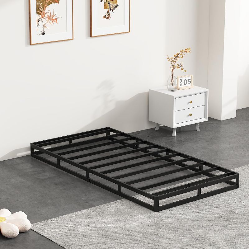 Photo 1 of Box Spring for Twin Bed, 5 inch Twin Box Spring Only, Strong Metal Frame Mattress Foundation, No Noise, Easy Assembly