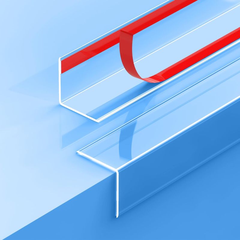 Photo 1 of 2PCS Clear Self-Adhesive Wall Corner Protectors Corner Guards & Edge Protector for Wall Door Frame Cabinet Baseboard & Door, Table, Stair (31.5" X 1.18")