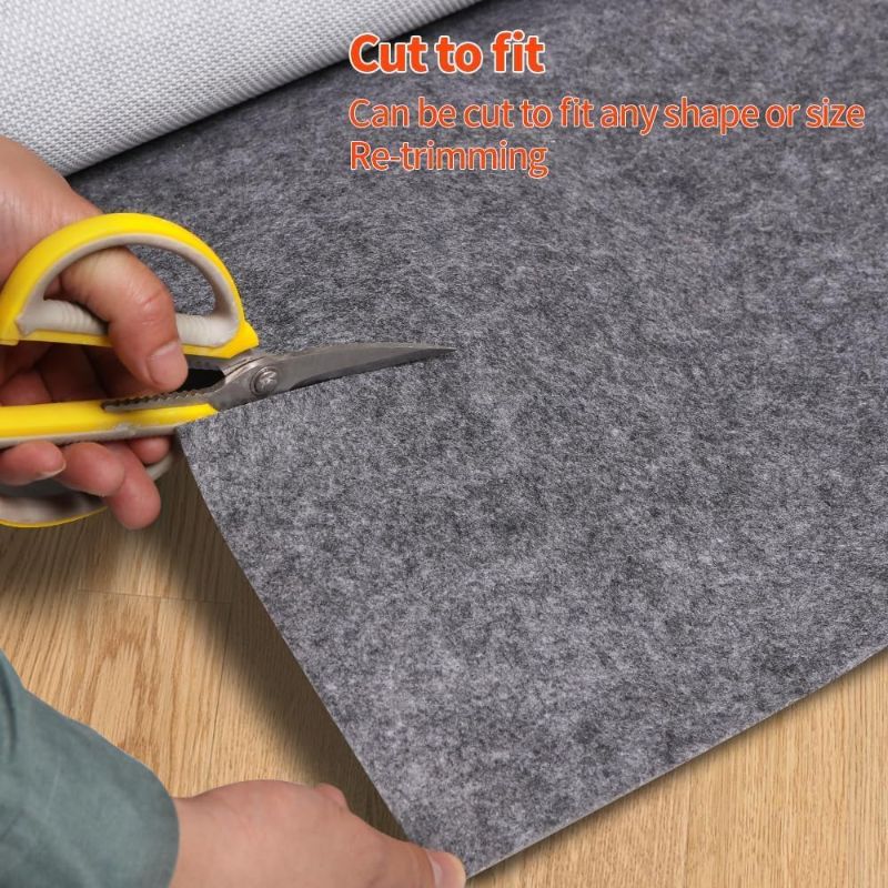 Photo 1 of Non-Slip Rug Pads 9 x 12 ft, 100% Waterproof Extra Large Area Rugs Non Skid Rug Pad for All Floors and Finishes Durable Hardwood Floor Protective Felt Keeps Rugs in Place, Safe and Secure