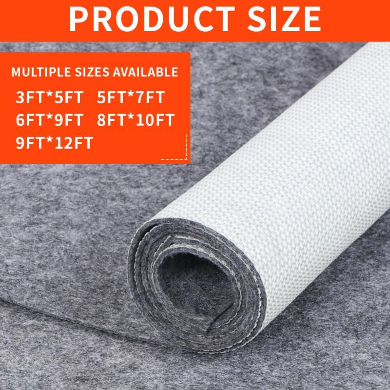 Photo 1 of Non-Slip Rug Pads 9 x 12 ft, 100% Waterproof Extra Large Area Rugs Non Skid Rug Pad for All Floors and Finishes Durable Hardwood Floor Protective Felt Keeps Rugs in Place, Safe and Secure