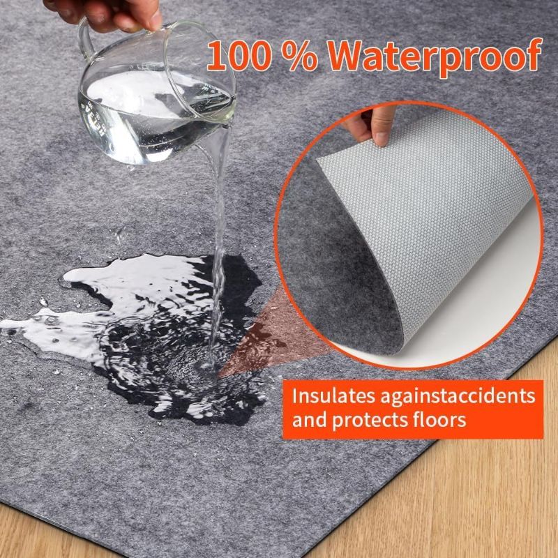 Photo 1 of Non-Slip Rug Pads 9 x 12 ft, 100% Waterproof Extra Large Area Rugs Non Skid Rug Pad for All Floors and Finishes Durable Hardwood Floor Protective Felt Keeps Rugs in Place, Safe and Secure