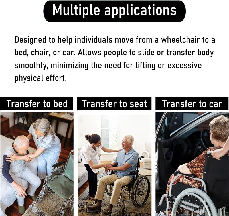 Photo 1 of Sliding Transfer Board from Bed to Wheelchair, Slide Transfer Board for Wheelchair Transfer, Wheelchair Transfer Board for Elderly Disabled
