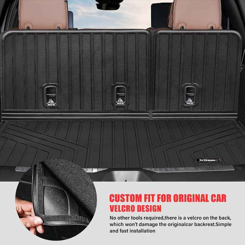 Photo 1 of Floor Mats for 2021-2024 Chevrolet/Chevy Tahoe/GMC Yukon 7 Seater with Trunk Mat All Weather TPE Rubber Cargo Liner Full Set for Chevrolet Tahoe/GMC Yukon Accessories (Not for Yukon XL)