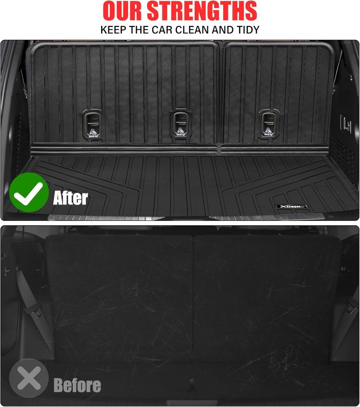 Photo 1 of Floor Mats for 2021-2024 Chevrolet/Chevy Tahoe/GMC Yukon 7 Seater with Trunk Mat All Weather TPE Rubber Cargo Liner Full Set for Chevrolet Tahoe/GMC Yukon Accessories (Not for Yukon XL)