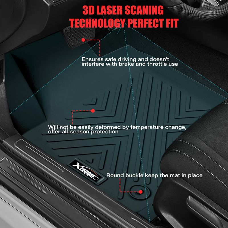 Photo 1 of Floor Mats for 2021-2024 Chevrolet/Chevy Tahoe/GMC Yukon 7 Seater with Trunk Mat All Weather TPE Rubber Cargo Liner Full Set for Chevrolet Tahoe/GMC Yukon Accessories (Not for Yukon XL)