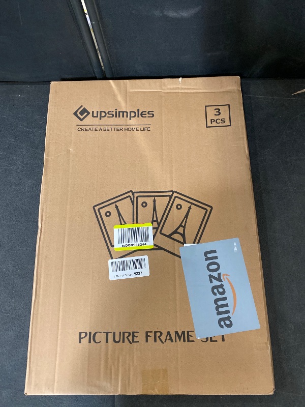 Photo 1 of upsimples 16x24 Picture Frame White 3 Pack, Scratch-Proof Poster Frames 16 x 24 for Photo Gallery - Slide-In Strips, Horizontal or Vertical Wall Mounting