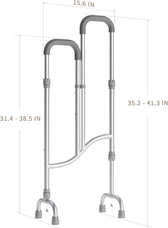 Photo 1 of Stairs Climbing Assist Cane Senior Walker for Climbing Stairs, 2-in-1 Adjustable Height Walker Cane for Elderly Use on Both Flat Surfaces and Stairs, Standard Walker Climbing Cane