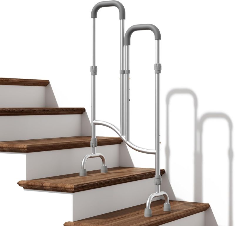 Photo 1 of Stairs Climbing Assist Cane Senior Walker for Climbing Stairs, 2-in-1 Adjustable Height Walker Cane for Elderly Use on Both Flat Surfaces and Stairs, Standard Walker Climbing Cane