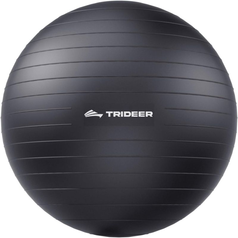 Photo 1 of Trideer Extra Thick Yoga Ball Exercise Ball, 5 Sizes Gym Ball, Heavy Duty Ball Chair for Balance, Stability, Pregnancy, Quick Pump Included