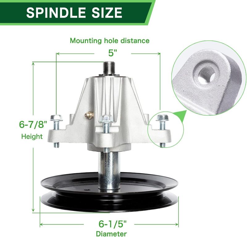 Photo 1 of Lawn Mower Deck Rebuild Kit for 46 inch Models Cub Cad et LTX1046VT LTX1046 LTX1045 Includes (2) Spindles 618-04865 (2) Flat Idler Pulley 753-08171 (1) Be lt 954-04219 (2) Blades 942-04244