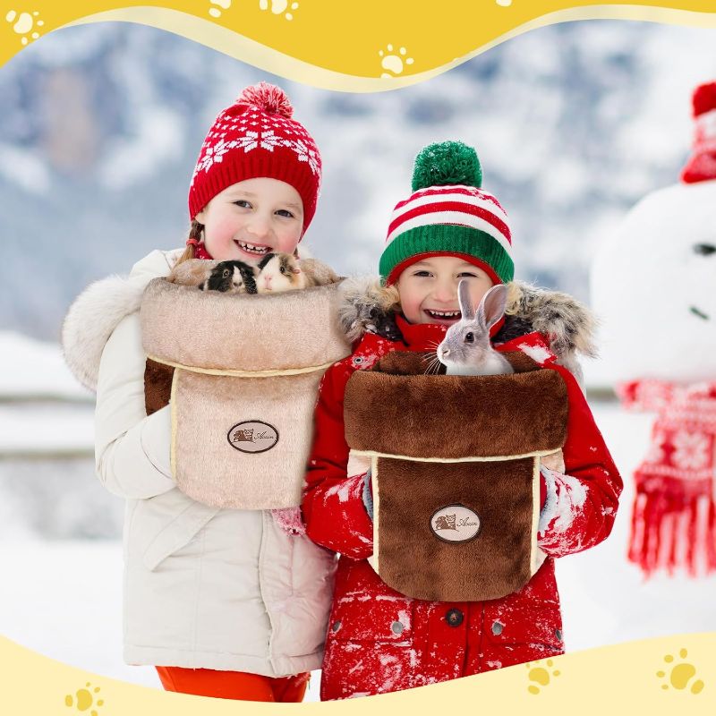 Photo 1 of Wenqik 2 Pcs Guinea Pig Bed Cuddle Warm Hideout Small Animal Sack Cozy House Bedding Sleeping Cushion Portable Pet Carrier Cage Nest for Rabbit Hamster Rat