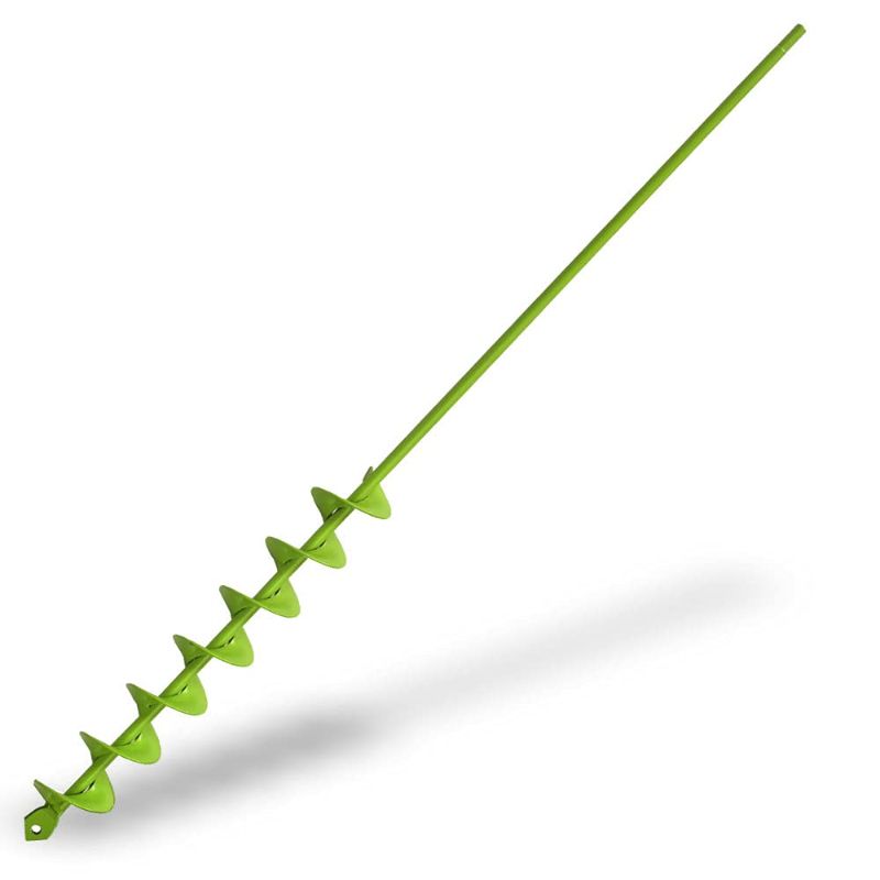Photo 1 of 32" x 2" Upgraded Elongated Auger Drill Bit- No Need to Squat Post Hole Digger,100% Solid Barrel Extended Length Intensive Blades Heavy Duty Green Auger Drill Bit for Planting for 3/8" Hex Drive Drill