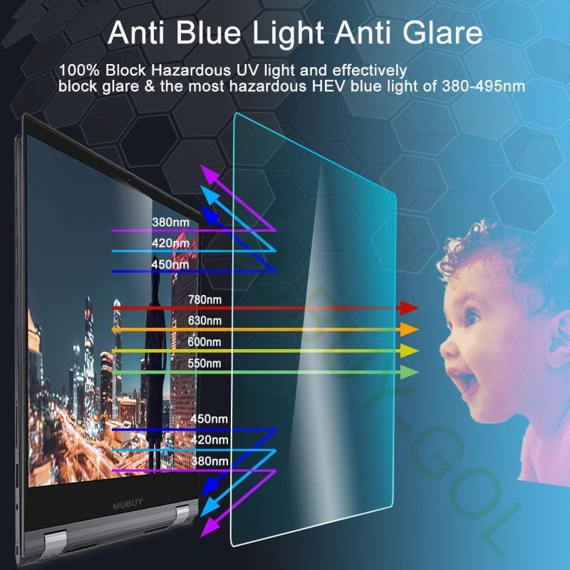 Photo 1 of 27 inch Anti-Glare Blue Light Blocking Screen Protector for 27" Sceptre/Dell/Asus/Acer/ViewSonic/Samsung/Aoc/HP/LG Computer with 16:9 Aspect Ratio