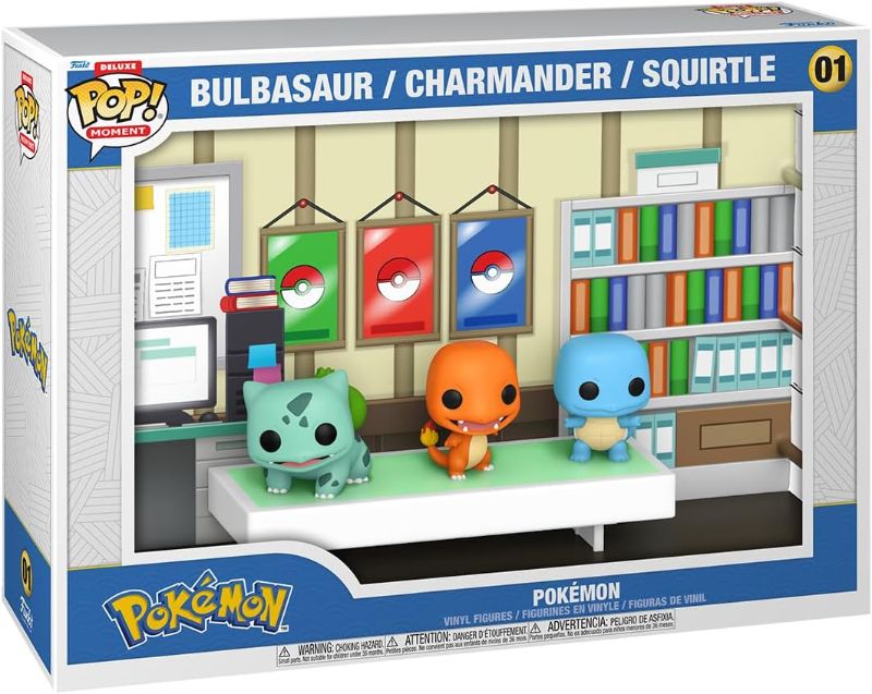 Photo 1 of Funko Pop Moments Deluxe: Pokemon - Starters - Bulbasaur, Charmander, Squirtle - Collectable Vinyl Figure - Gift Idea - Official Merchandise - Toys for Kids & Adults - Video Games Fans